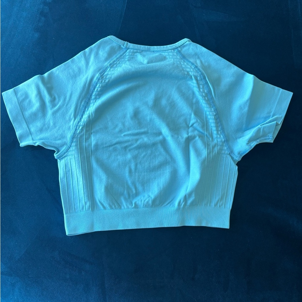 Alphalete Sky Blue Short Sleeve Top - Picture 2 of 5
